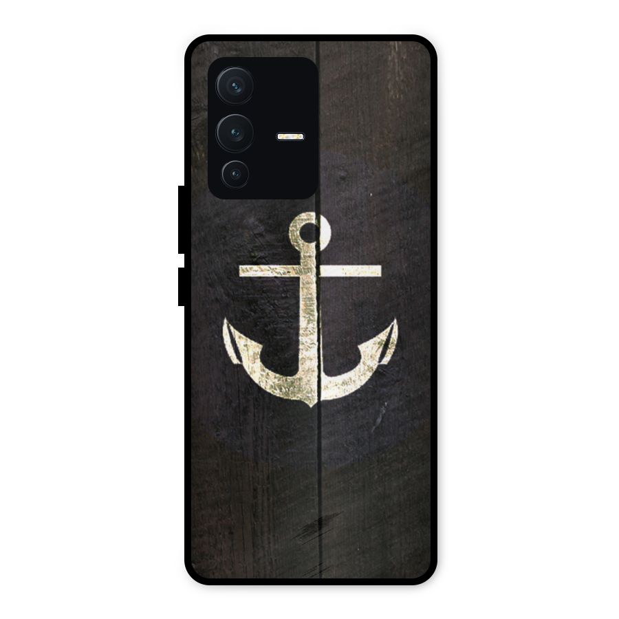 Wood Anchor Metal Back Case for Vivo V23 5G