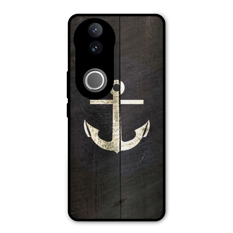 Wood Anchor Metal Back Case for Vivo V50e