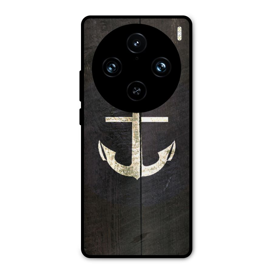Wood Anchor Metal Back Case for Vivo X100 Pro