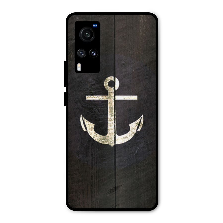 Wood Anchor Metal Back Case for Vivo X60