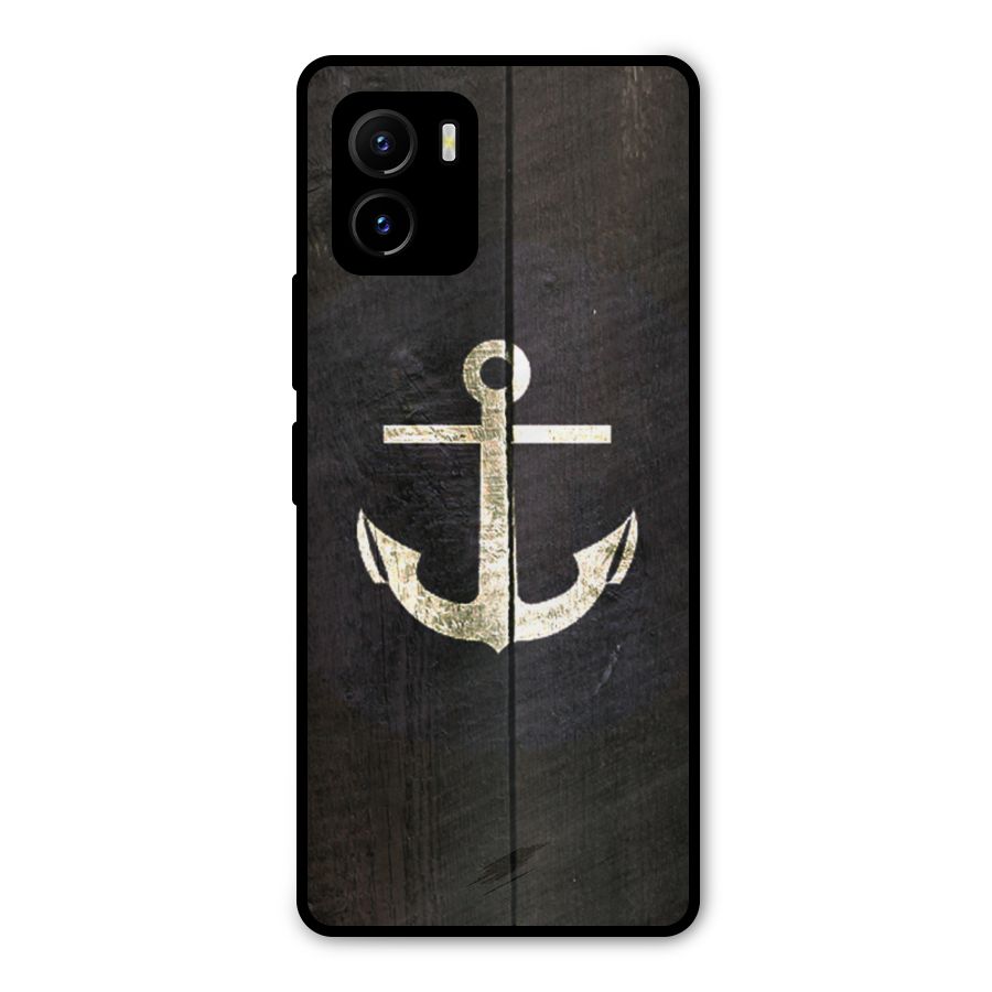 Wood Anchor Metal Back Case for Vivo Y15s