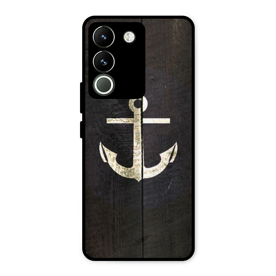 Wood Anchor Metal Back Case for Vivo Y200