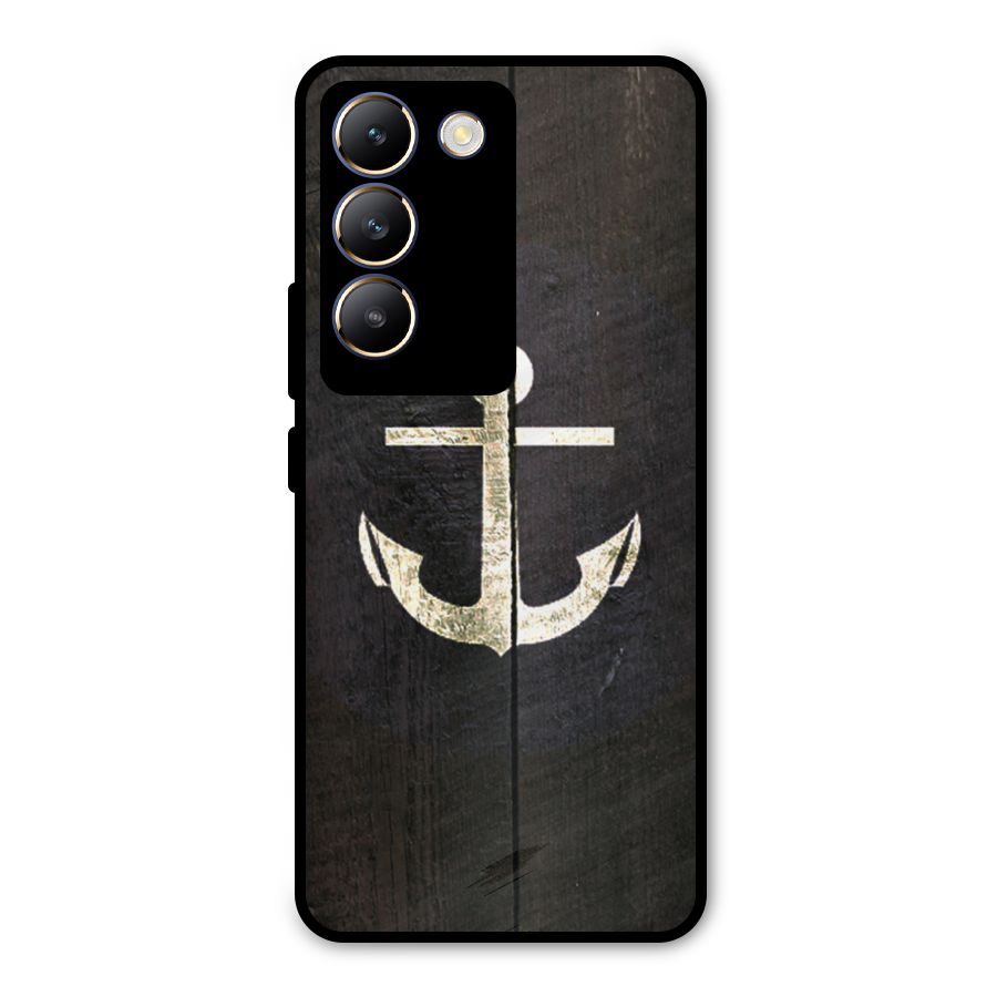 Wood Anchor Metal Back Case for Vivo Y200e