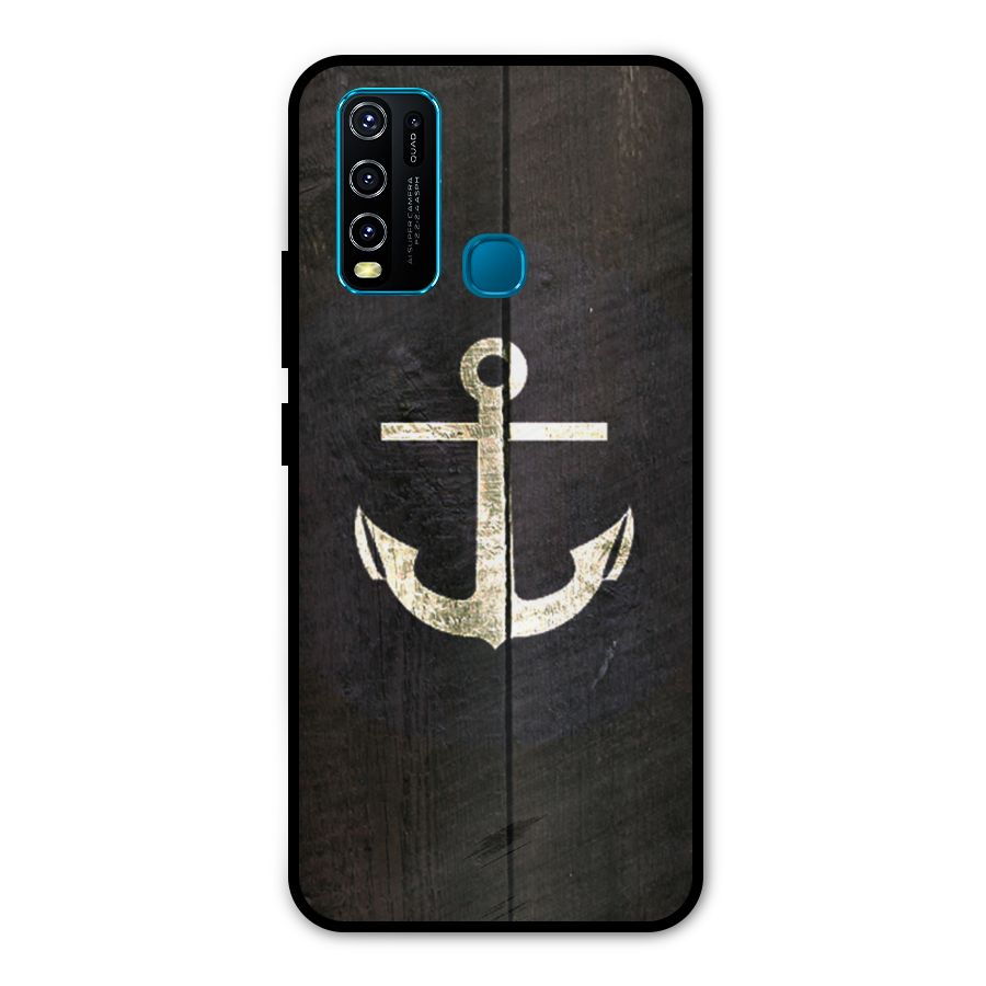 Wood Anchor Metal Back Case for Vivo Y30