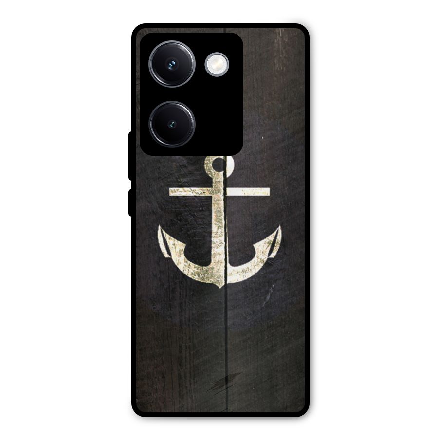 Wood Anchor Metal Back Case for Vivo Y300 Plus