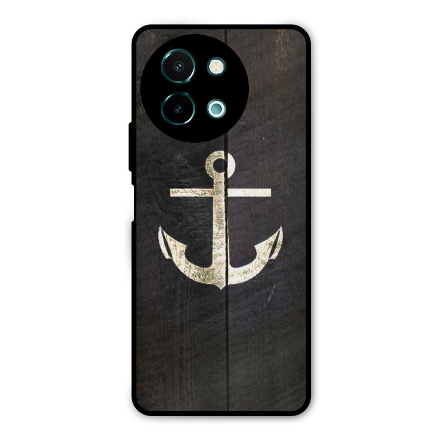 Wood Anchor Metal Back Case for Vivo Y58