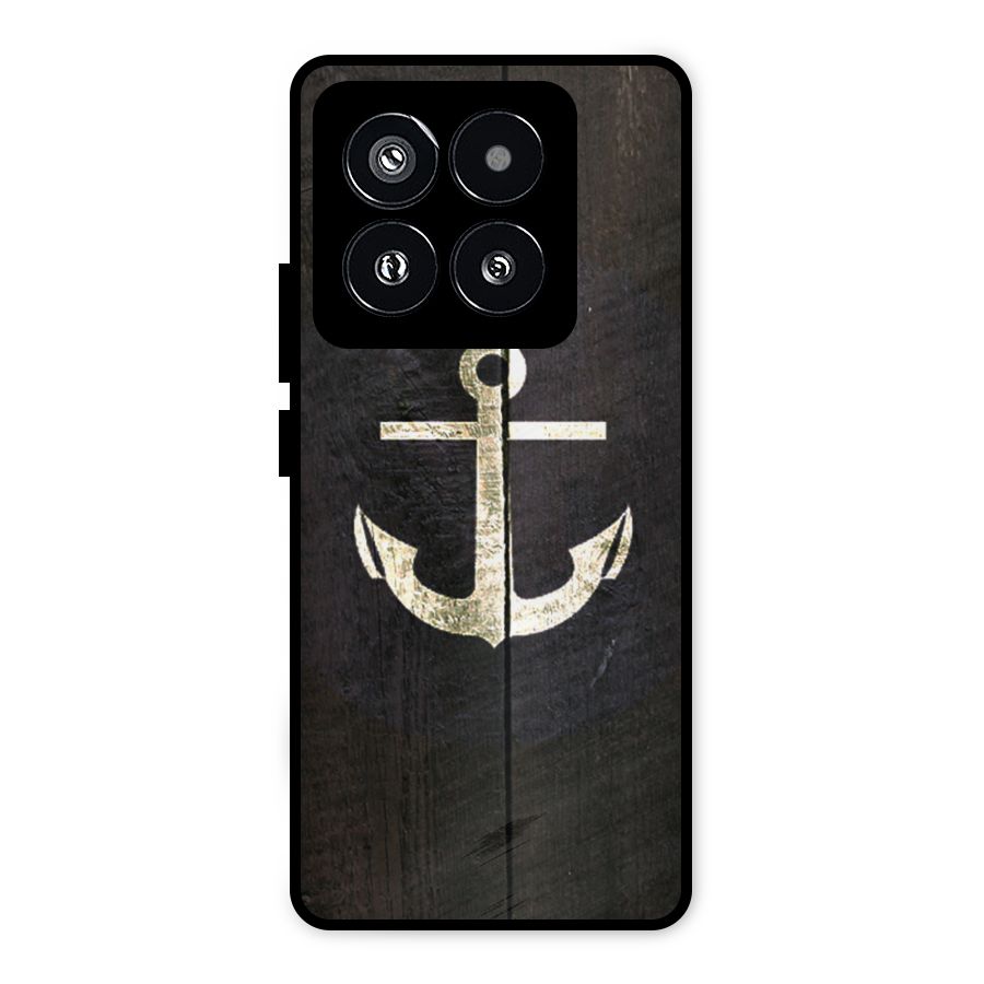 Wood Anchor Metal Back Case for Xiaomi 14 Pro