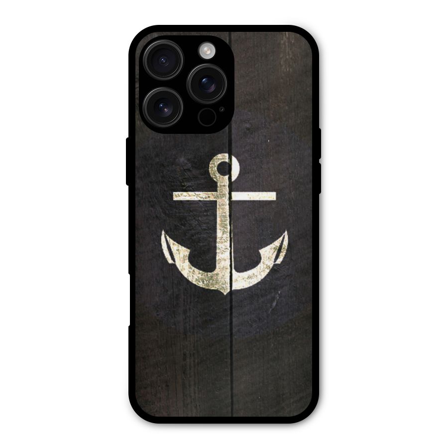 Wood Anchor Metal Back Case for iPhone 16 Pro Max