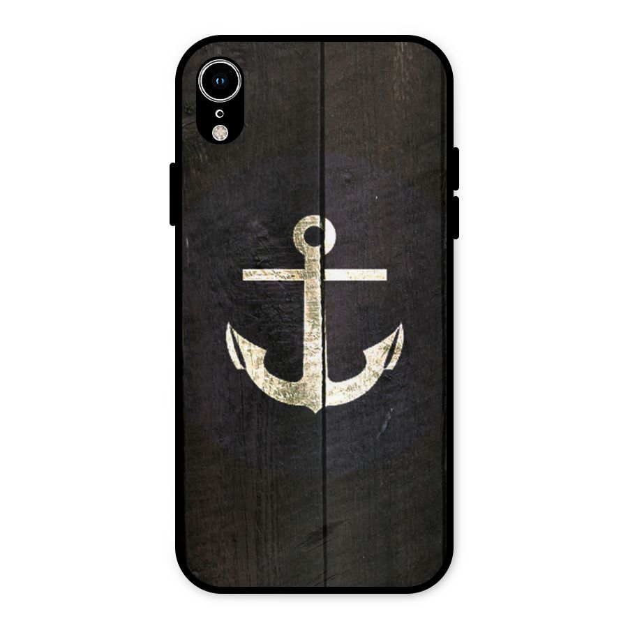 Wood Anchor Metal Back Case for iPhone XR