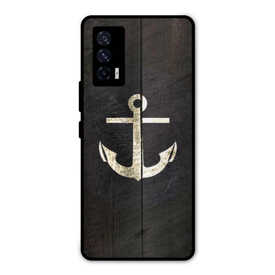 Wood Anchor Metal Back Case for iQOO 7 5G