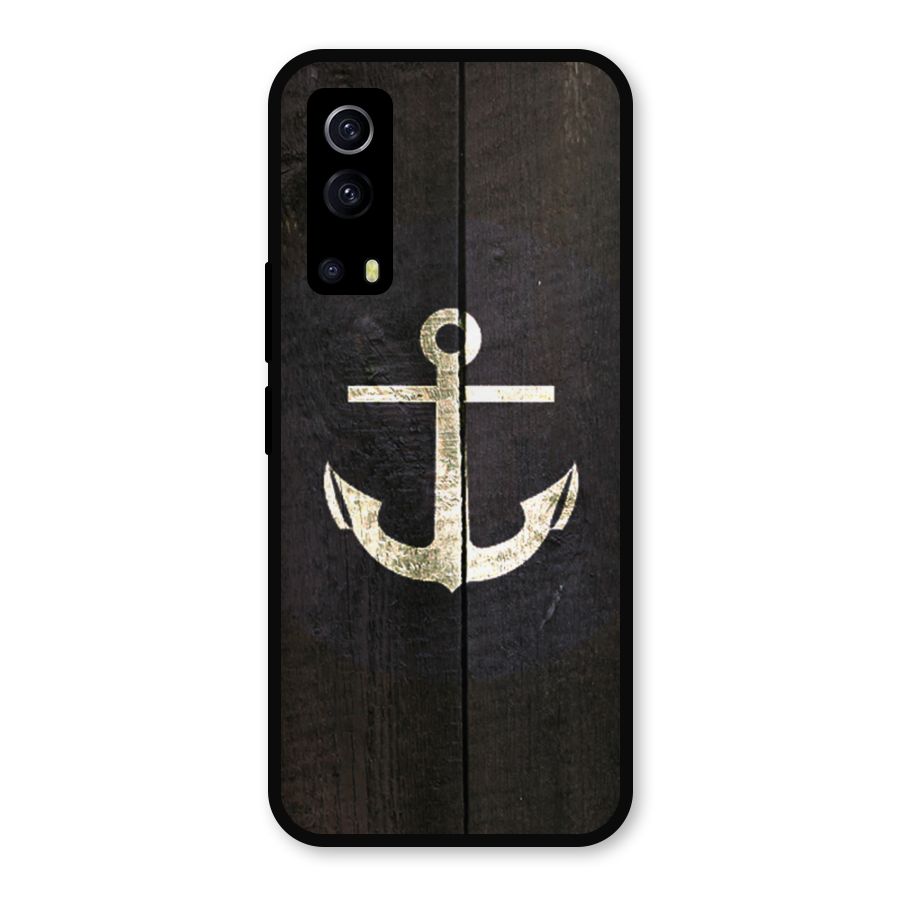 Wood Anchor Metal Back Case for iQOO Z3
