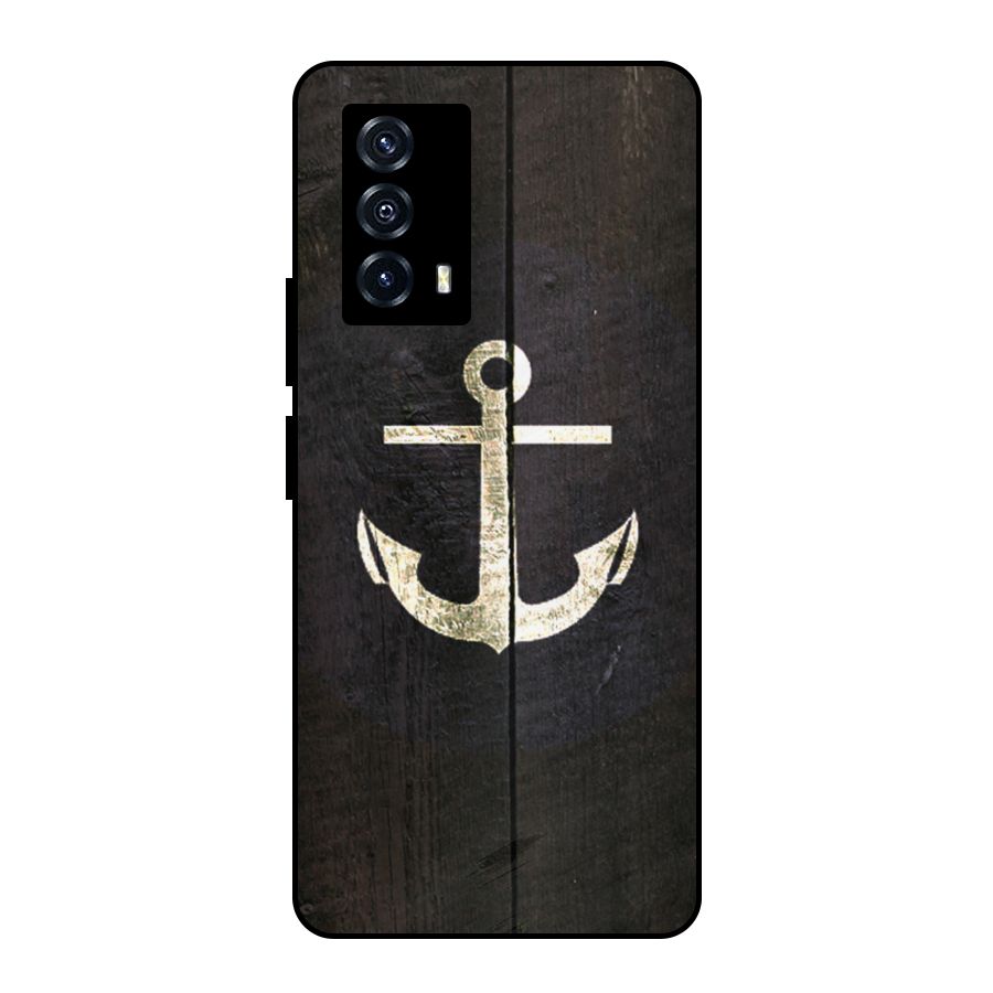Wood Anchor Metal Back Case for iQOO Z5