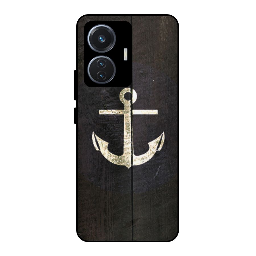 Wood Anchor Metal Back Case for iQOO Z6 44W