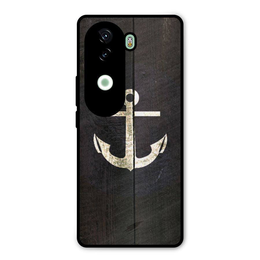 Wood Anchor Metal Back Case for iQOO Z9s