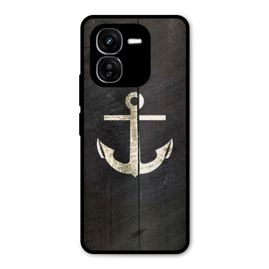 Wood Anchor Metal Back Case for iQOO Z9x