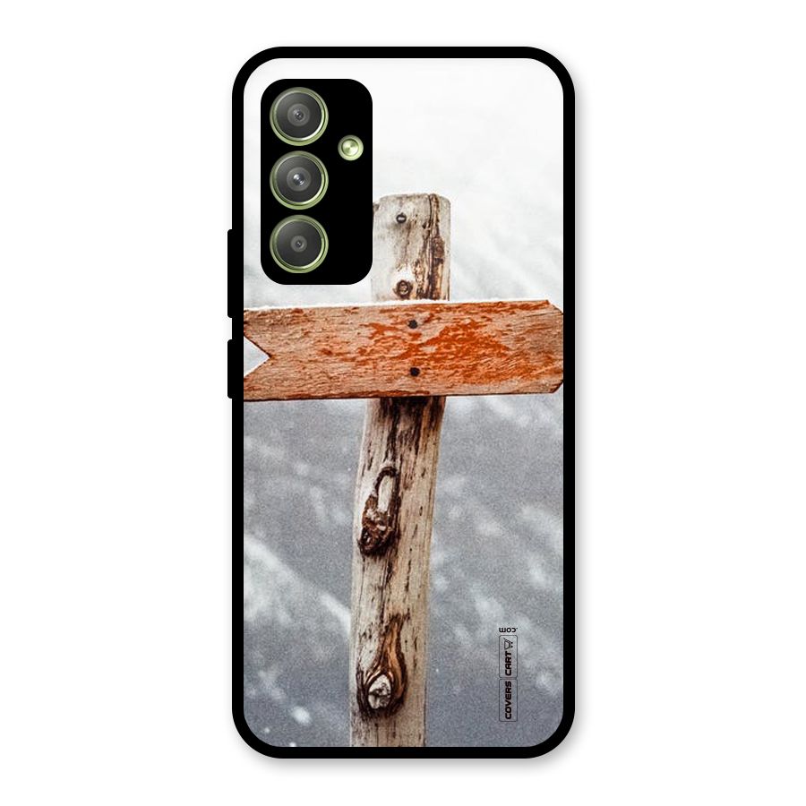 Wood And Snow Glass Back Case for Galaxy A54