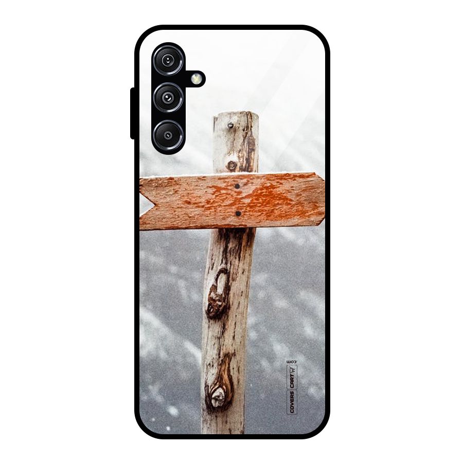 Wood And Snow Glass Back Case for Galaxy M34 5G