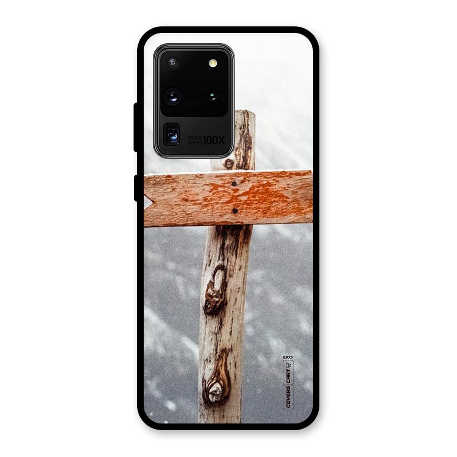 Wood And Snow Glass Back Case for Galaxy S20 Ultra