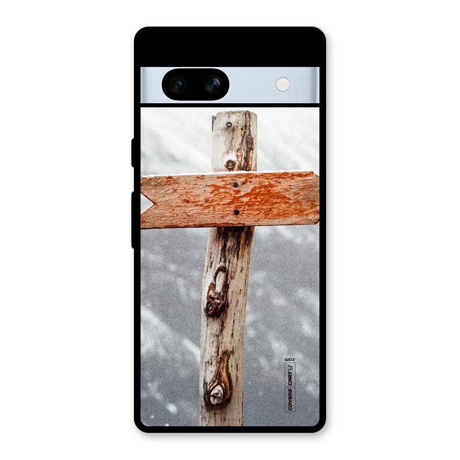 Wood And Snow Glass Back Case for Google Pixel 7a