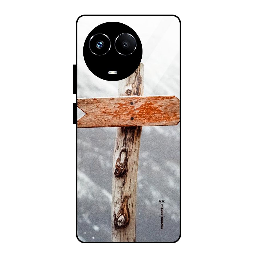 Wood And Snow Glass Back Case for Realme Narzo 60X