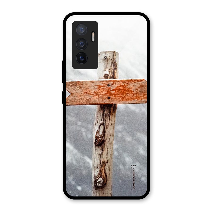 Wood And Snow Glass Back Case for Vivo V23e