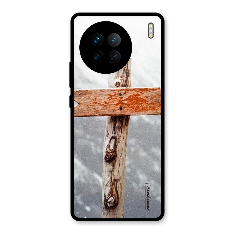 Wood And Snow Glass Back Case for Vivo X90