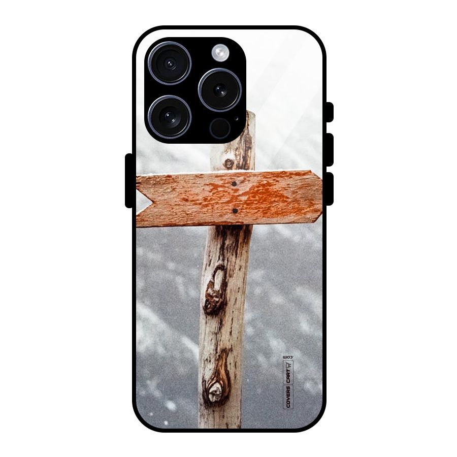 Wood And Snow Glass Back Case for iPhone 15 Pro