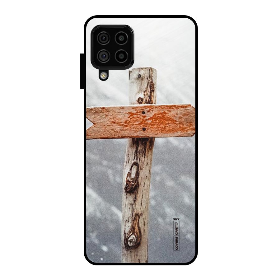 Wood And Snow Metal Back Case for Galaxy A22 4G