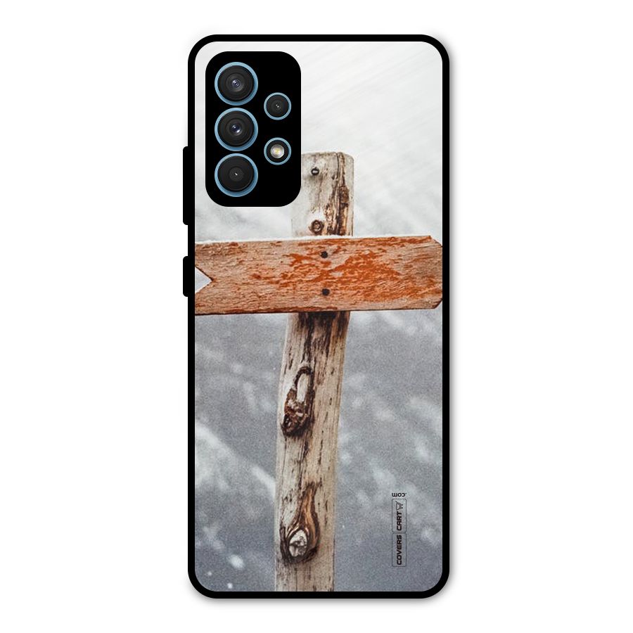 Wood And Snow Metal Back Case for Galaxy A32