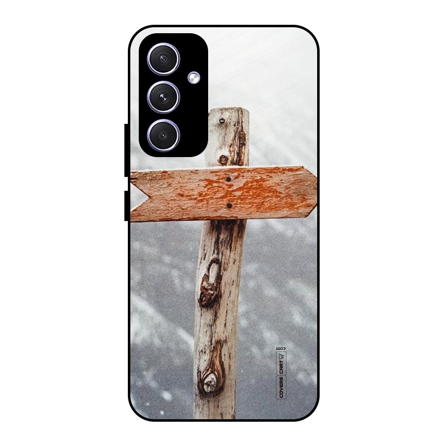 Wood And Snow Metal Back Case for Galaxy A54