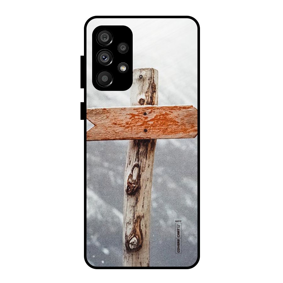 Wood And Snow Metal Back Case for Galaxy A73 5G