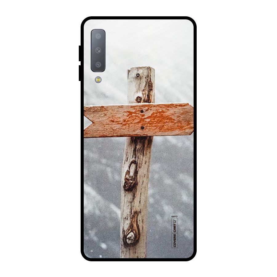 Wood And Snow Metal Back Case for Galaxy A7 (2018)