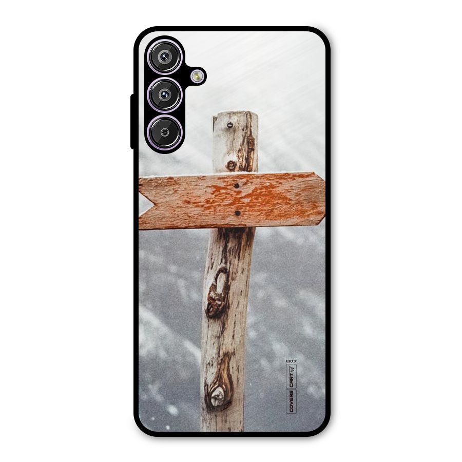 Wood And Snow Metal Back Case for Galaxy F15