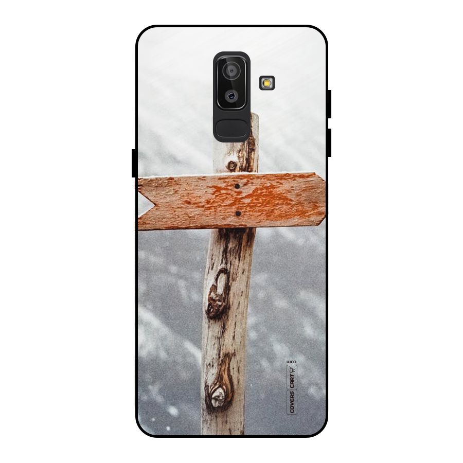 Wood And Snow Metal Back Case for Galaxy J8