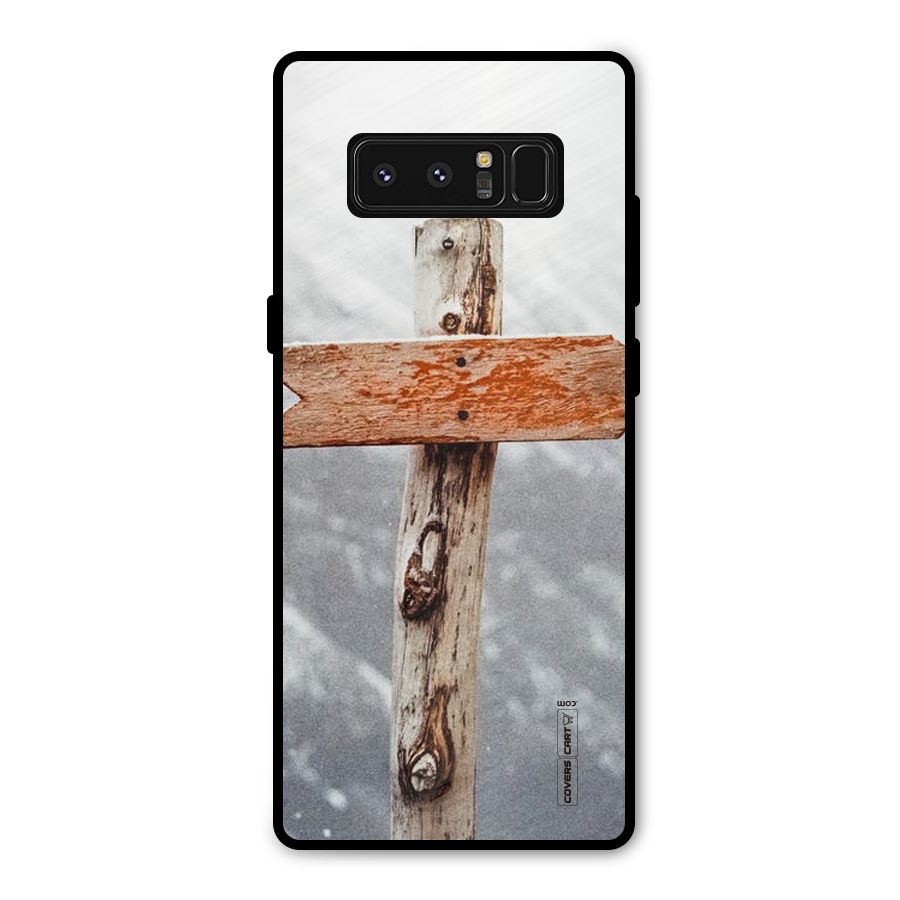 Wood And Snow Metal Back Case for Galaxy Note 8