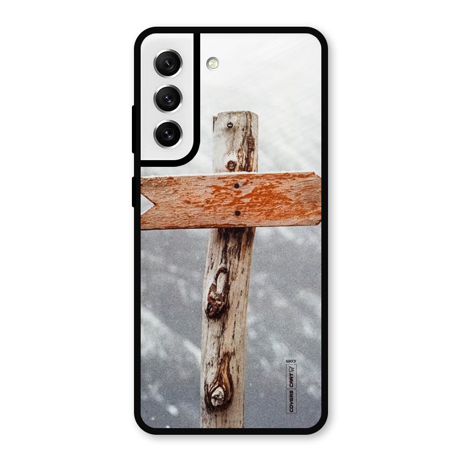 Wood And Snow Metal Back Case for Galaxy S21 FE 5G