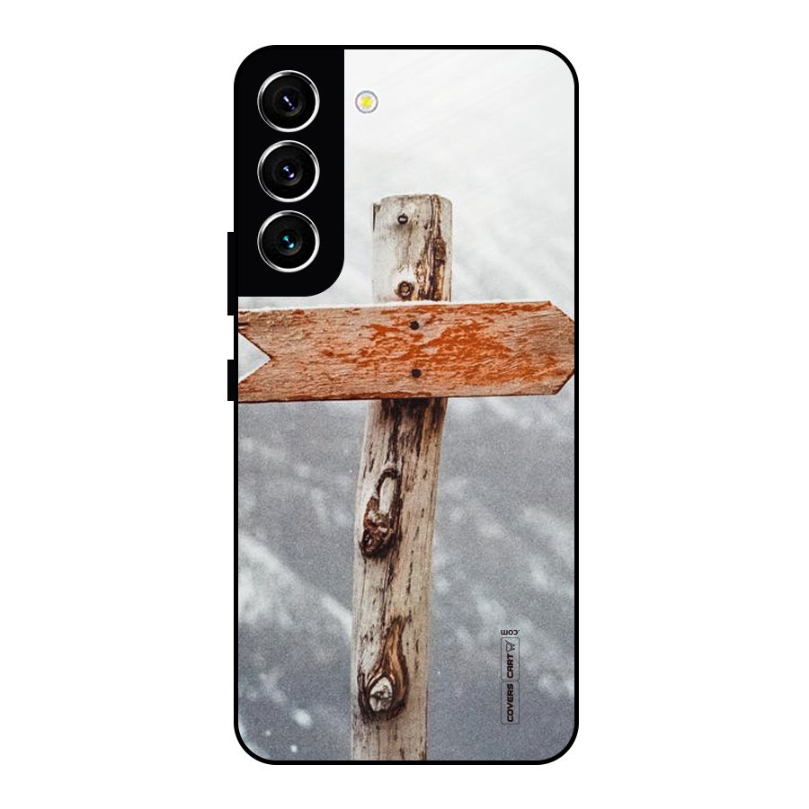 Wood And Snow Metal Back Case for Galaxy S22 5G
