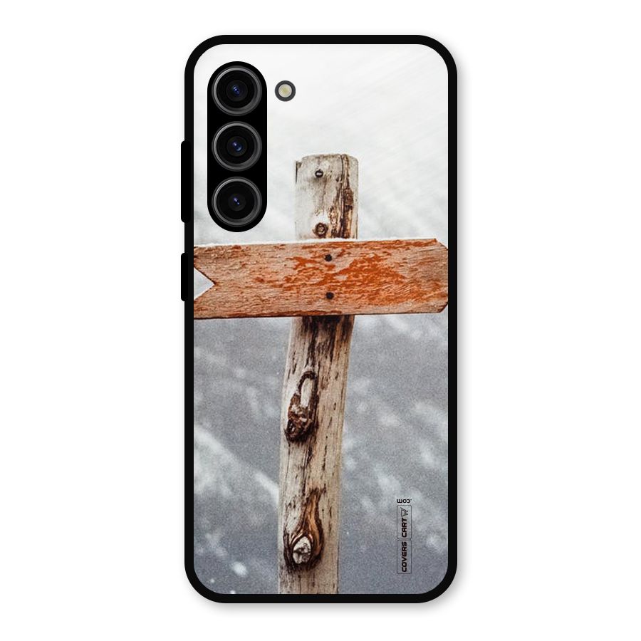 Wood And Snow Metal Back Case for Galaxy S23