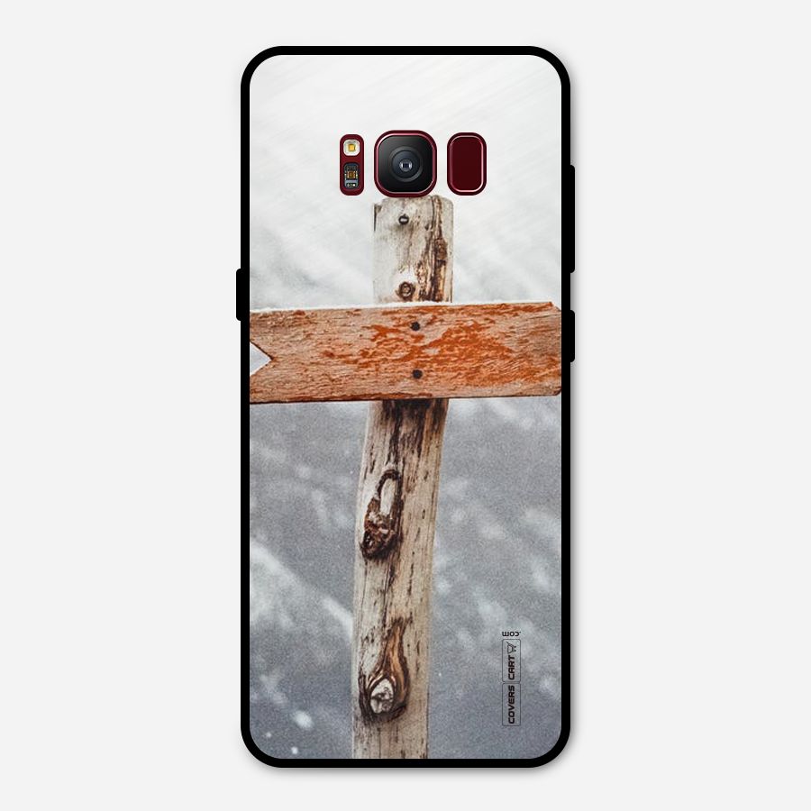 Wood And Snow Metal Back Case for Galaxy S8