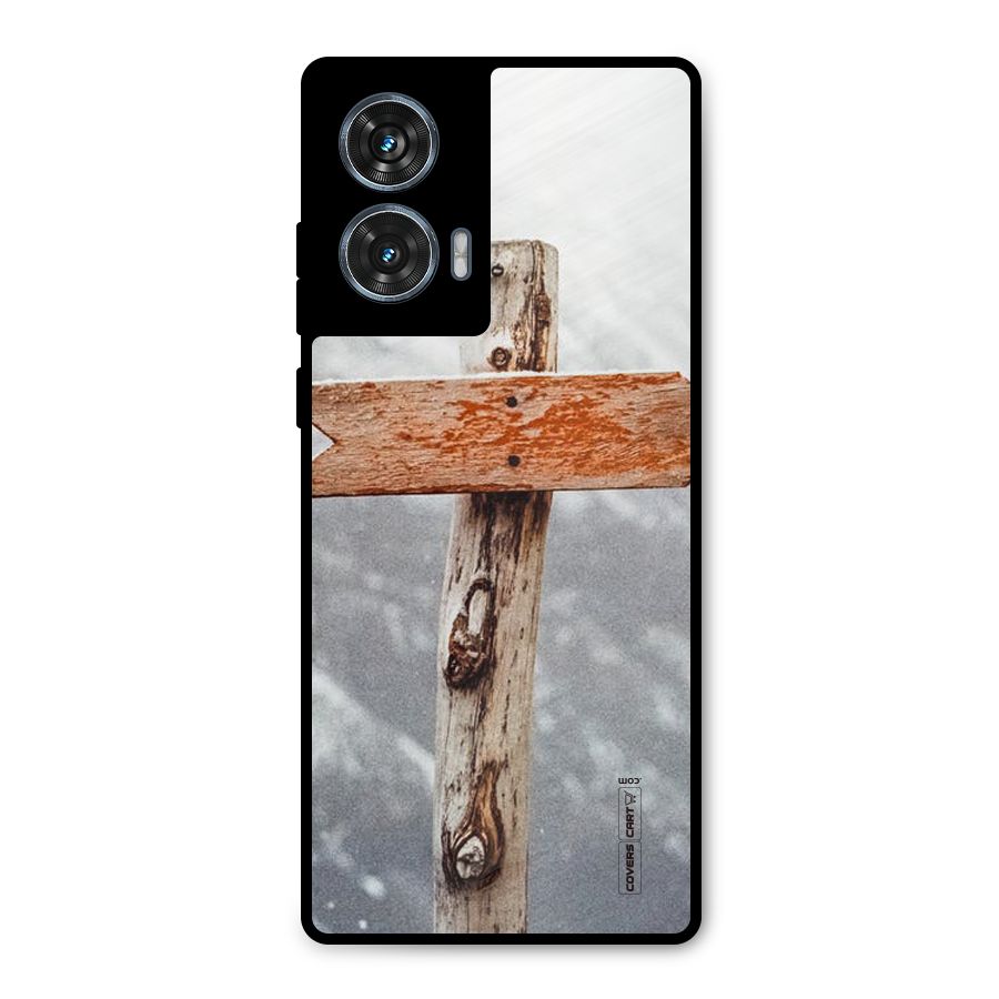 Wood And Snow Metal Back Case for Motorola Edge 50 Fusion