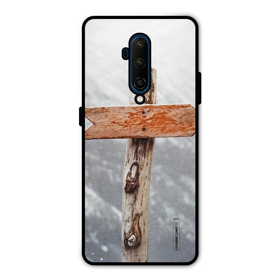 Wood And Snow Metal Back Case for OnePlus 7T Pro