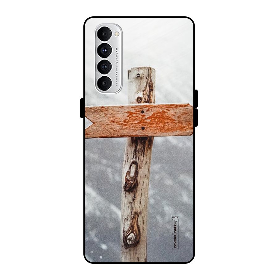Wood And Snow Metal Back Case for Oppo Reno4 Pro