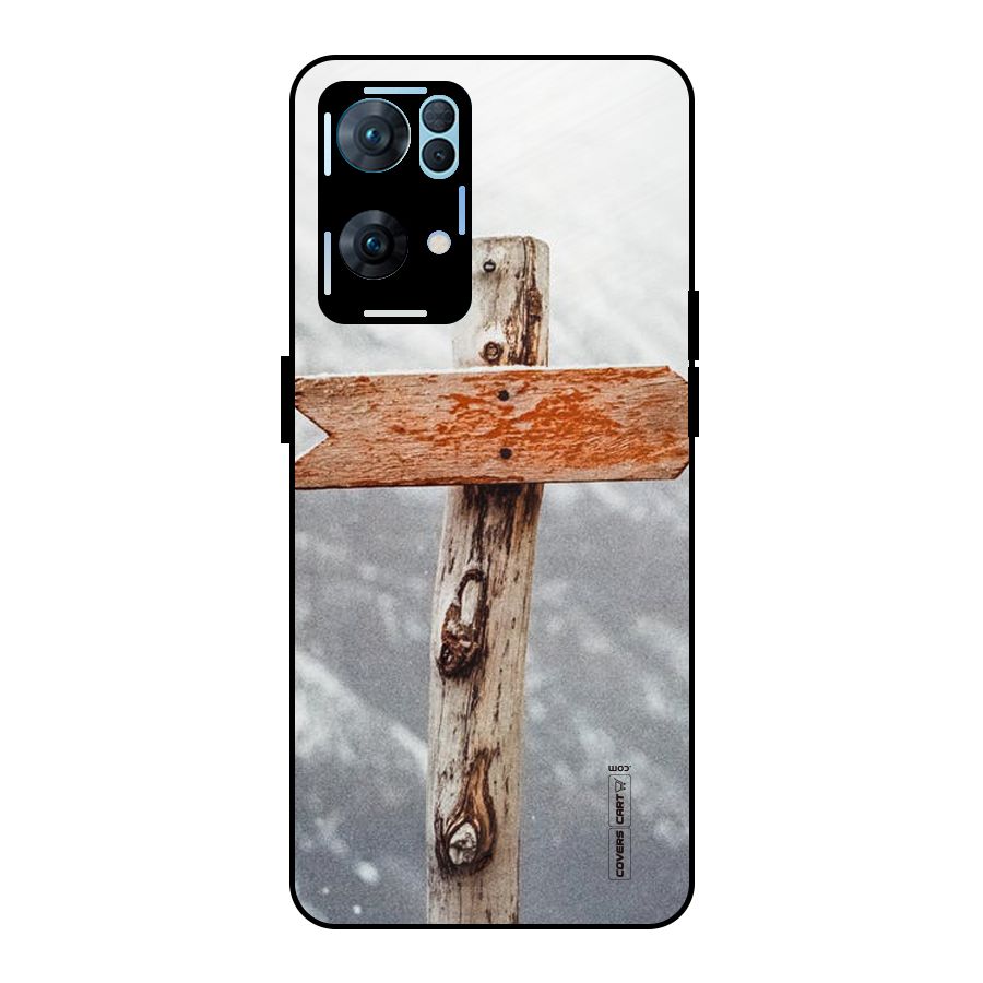 Wood And Snow Metal Back Case for Oppo Reno7 Pro 5G