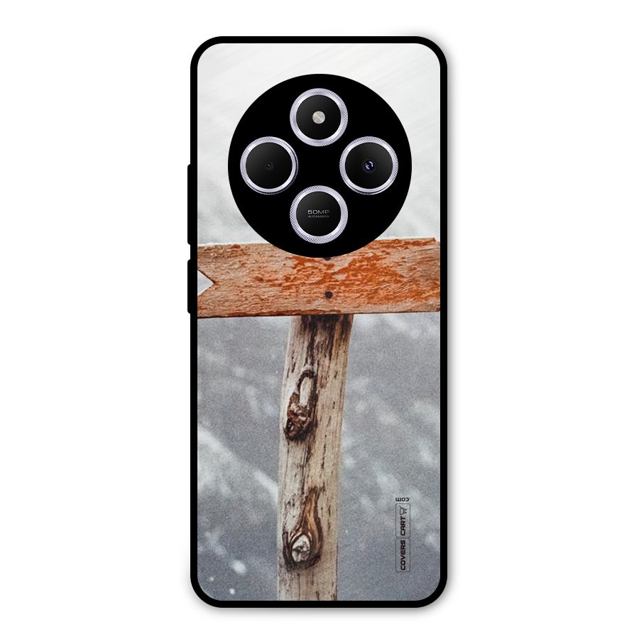 Wood And Snow Metal Back Case for Poco C75 5G