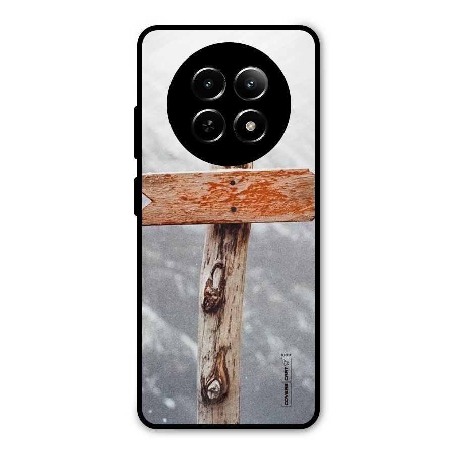Wood And Snow Metal Back Case for Realme 12x 5G