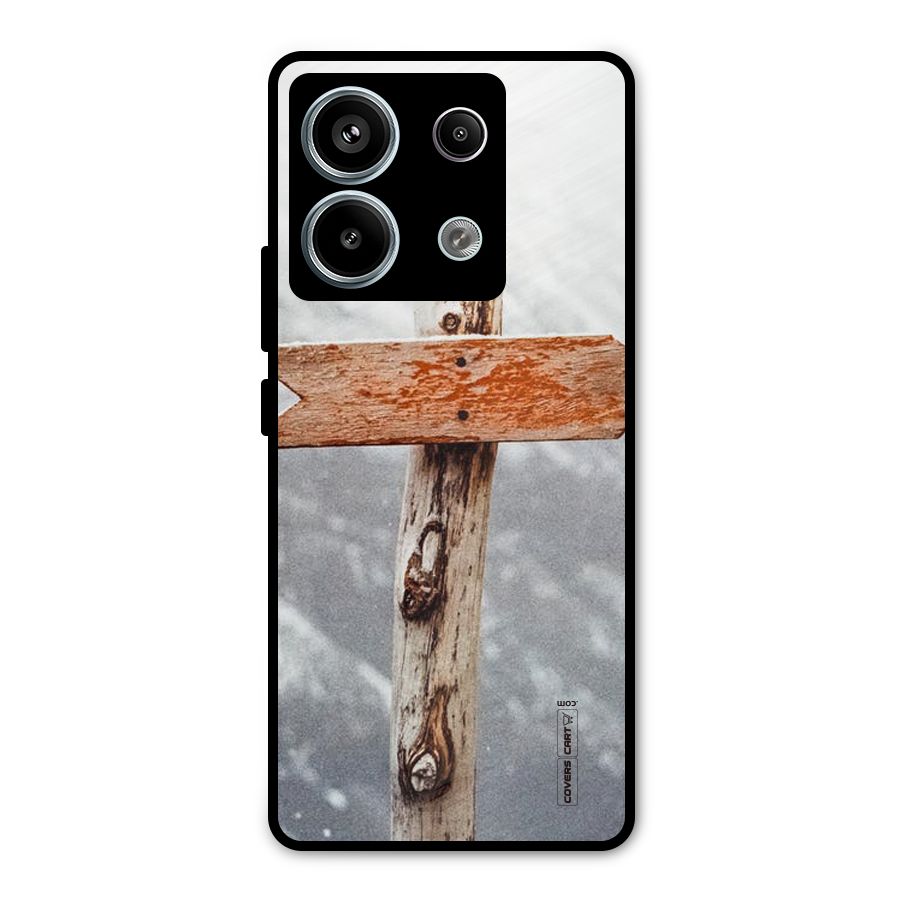 Wood And Snow Metal Back Case for Redmi Note 13 Pro 5G