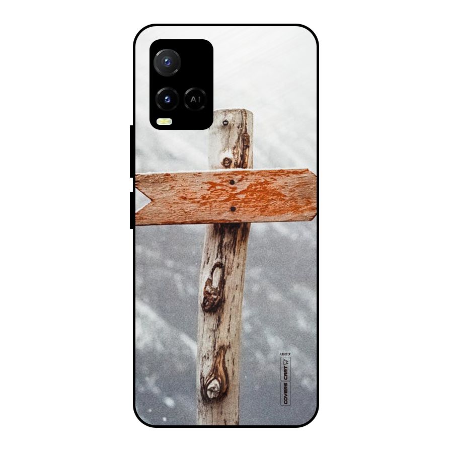 Wood And Snow Metal Back Case for Vivo Y21A