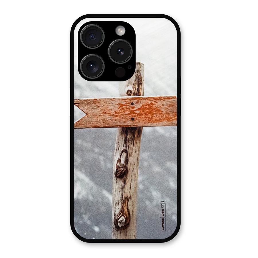 Wood And Snow Metal Back Case for iPhone 15 Pro