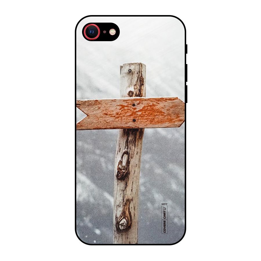 Wood And Snow Metal Back Case for iPhone SE 2020