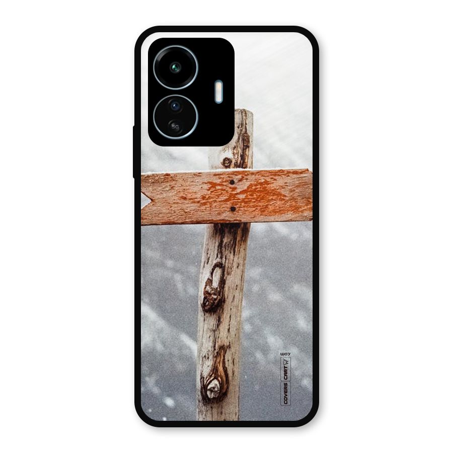 Wood And Snow Metal Back Case for vivo iQOO Z6 Lite 5G